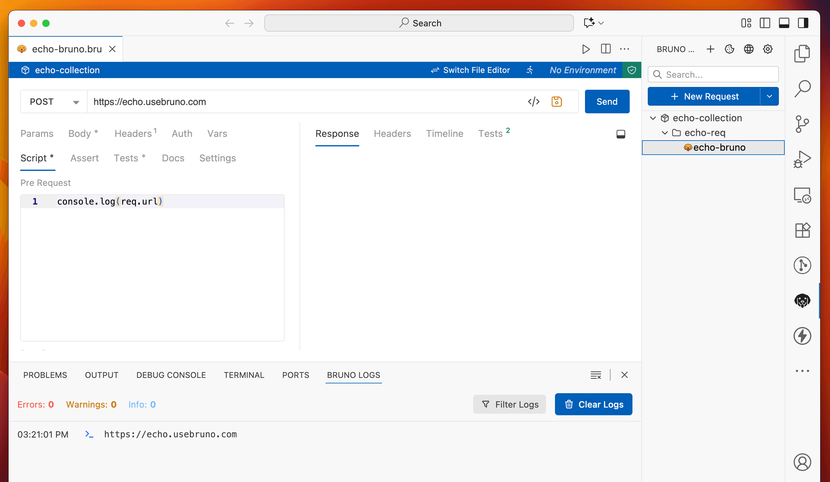 VS Code Extension Console