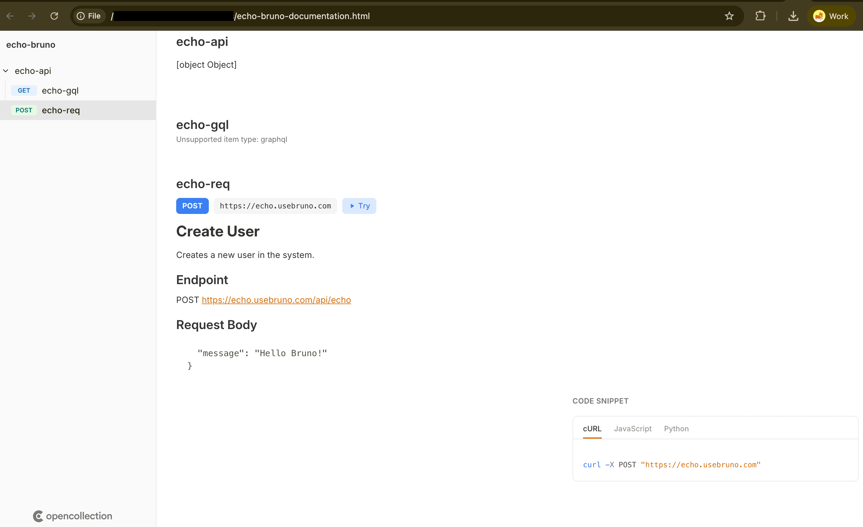 Generated HTML Documentation