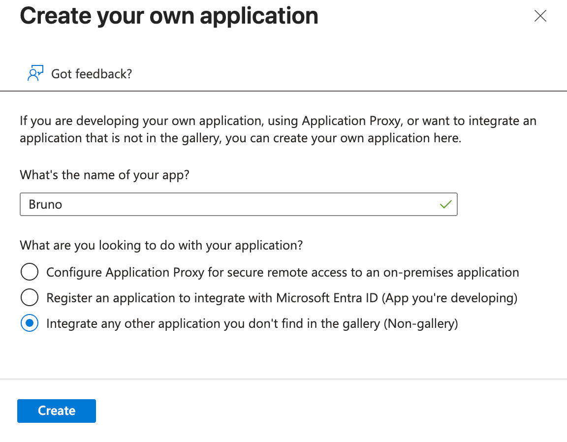 Configure custom application in Entra ID