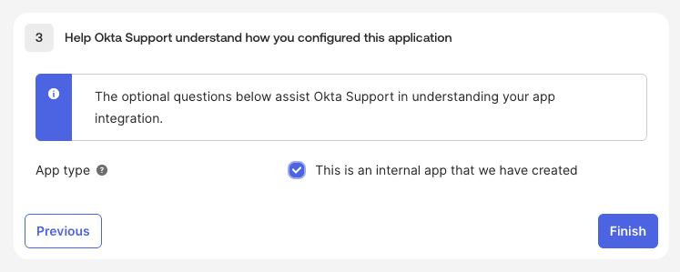 Complete Okta app setup